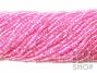 Silver Lined Pink Square Hole 11-0 Seed Bead Hank